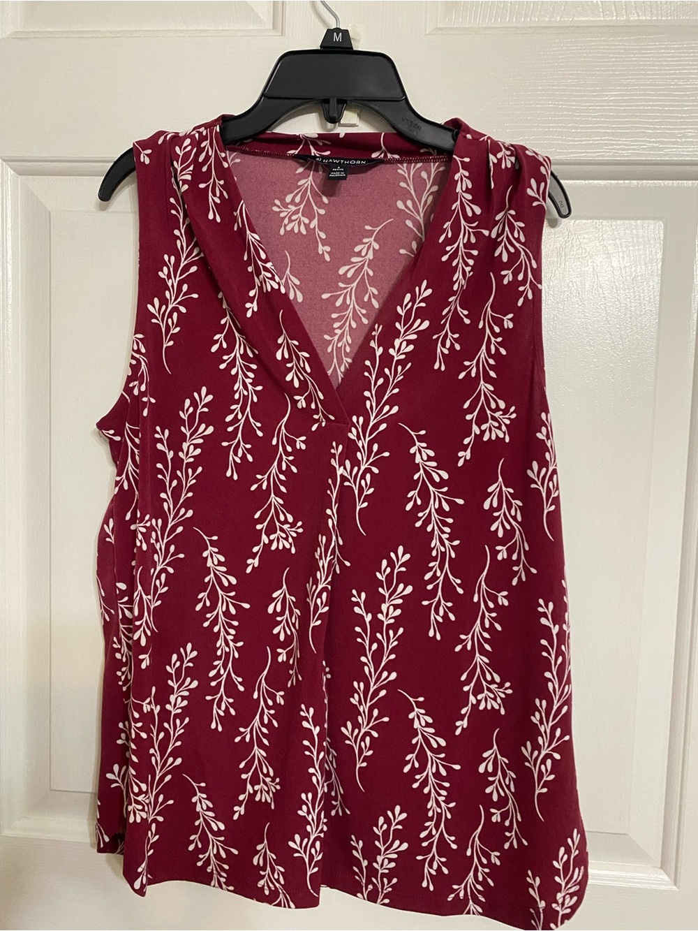 41 Hawthorn Women’s Burgundy V-Neck Sleeveless Top